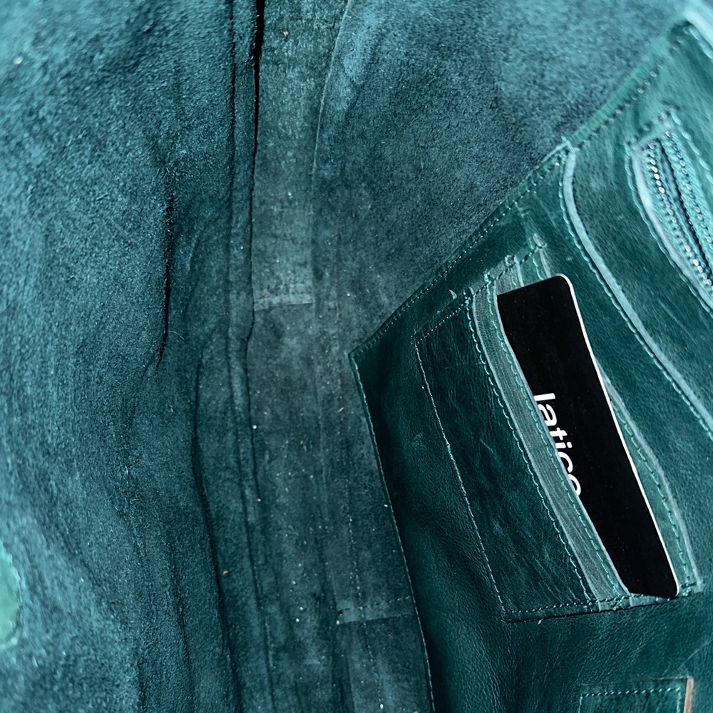 Latico Teal Leather Tote Bag - Picture 7 of 9